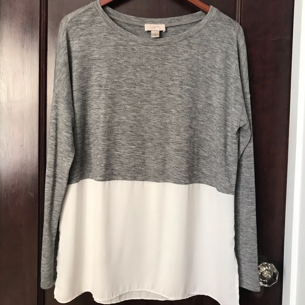 LOFT Color Block Blouse, GUC